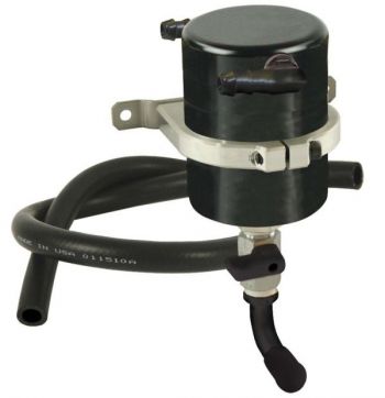 Moroso Air/Oil Seperator, Catch Can, Universal, Large Body , Black Finish